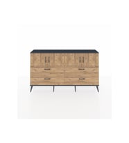 Arges Konsol 2 Raflı 4 Çekmeceli 4 Kapaklı 176x30x99 Antrasit-Çam
