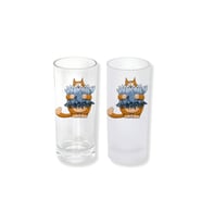Ghostbastır Design Kedili Buzlu / Buzsuz Seçenekli Rakı Bardağı – 1 Adet Şık Sunum Bardağı 096