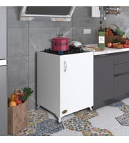 Kenzlife ocak dolabı benek byz 85*60*56 hazır mutfak ankastre gömme ocak için arkalıksız (Karışık)