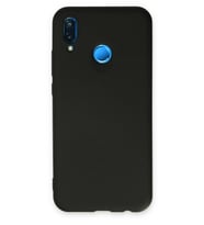 Pilelistore   Huawei P20 Lite Kılıf Nano içi Kadife Silikon - Siyah