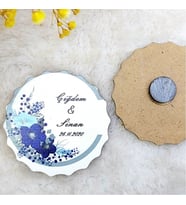 30 Adet Ahşap Nikah Buzdolabı Magnet 02-