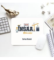 Kişiye Özel İnşaat Mühendisi Temalı İsme Özel Mousepad