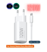 120W Şarj Aleti - Adaptör - Kablo - Type-C 120W Gan Mi 17 Pro Max 15 Ultra 14 14T Pro 13 Turbo Şarj