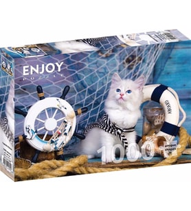 Enjoy Puzzle 1000 Parça Kaptan Kedi Yavrusu Puzzle