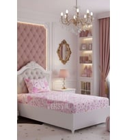 Lastikli Çarşaf ve 1 Yastık Kılıfı - PRENSES MODEL - TEK KİŞİLİK