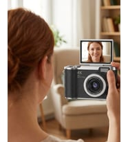 4K Video Çekim Özellikli Dijital Kamera 48 MP 8X Zoom ve 180 Derece Döner Ekranlı