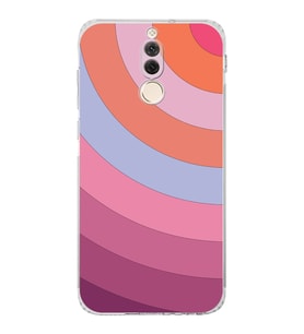 Huawei Mate 10 Lite  Kamera korumalı Kapak Renk Cümbüşü Tasarımlı  Şeffaf Kılıf