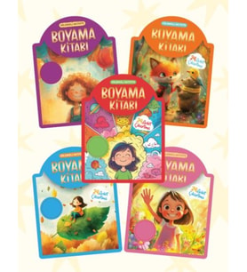 Çıkartmalı Boyama Kitabı - 5 Set