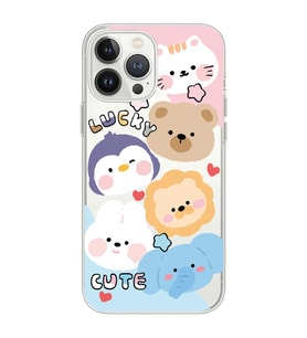 Iphone 12 Pro Uyumlu Cute Animals Tasarımlı Şeffaf Telefon Kılıfı