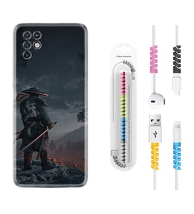 INFINIX Note 11 Pro Note 10 Hot 9 Play Kılıf Kablo Koruma Spiral Silikon Warrior 1653
