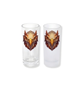 Ghostbastır Design Kartal Buzlu / Buzsuz Seçenekli Rakı Bardağı – 1 Adet Şık Sunum Bardağı 079