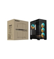 GIGABYTE C500 Panoramic Stealth Ön ve Yan Paneli Temperli Cam 4x ARGB Fanlı Gizli Konnektör Uyumlu Siyah Mid Tower Kasası
