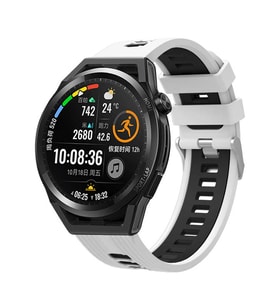 Samsung Gear S3 Uyumlu KRD-55 Uyumlu Kordon Silikon Çift Renkli Sportif KRD-55 Kayış
