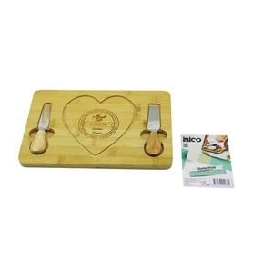 KALPLİ BIÇAK SAĞ-SOLAHŞAP BAMBU KAHVALTI PEYNİR SUNUM PANO2 BIÇAK=AHŞAP SAP19X29X1.5CM (5680)