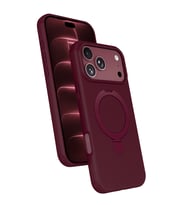 Northcity Apple iPhone 18 Pro Max Uyumlu Regal Magsafe Standlı Kapak - Bordo