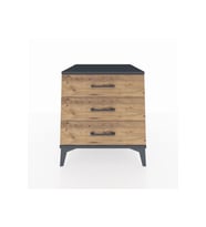 Kronos Komodin 3 Çekmeceli 60x59x64 Antrasit-Çam