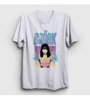Presmono Unisex Beyaz Müzik Björk T-Shirt 512488tt