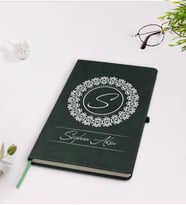 BK Gift Kişiye Özel İsimli Yeşil Termo Deri Defter Model 2