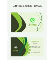 Euwue Dijital Çift Yönlü Baskılı 300 gr. Kuşe Kartvizit - 100 Ad. (SarıBeyaz)