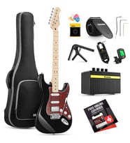 Donner DST-152 Full-Size ST Elektro Gitar Seti (Siyah)