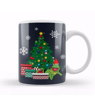 Kermit Around The Christmas Tree Muppets Kupa Bardak Porselen