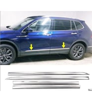 VW Tiguan Krom Yan Kapı Çıtası 4 parça 2016 ve üzeri Paslanmaz Çelik 7 Koltuklu