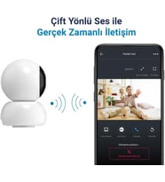 Lexroo Omni Wi-Fi Akıllı Kamera, 360 Derece Görüntüleme, Akıllı Hareket Takibi, Ses Algılama