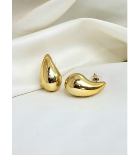 İtalyan Bottega Rachel Damla Renkli 3cm Küpe (Gold)