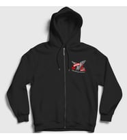 Presmono Unisex Siyah Eagle Ufc Khabib Nurmagomedov Fermuarlı Kapüşonlu Sweatshirt 310720tt
