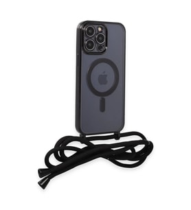 İphone 13 Pro Kılıf Divo Lazer Askılı Magsafe Kapak - Siyah