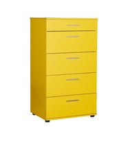 Adore Mobilya Trendline 5 Çekmeceli Şifonyer - Sarı 60x108x44 cm (GxYxD)