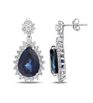 15.95 Karat Safir Pırlanta Küpe