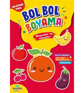 Meyveler ve Sebzeler - Kolaydan Zora Bol Bol Boyama