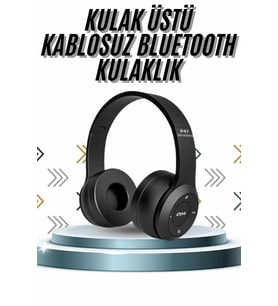 Kulak Üstü Bluetooth Kulaklık Yüksek Ses Kaliteli Ayarlanabilir