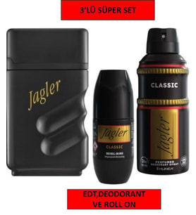 Jagler Classic Erkek Edt 90 ml+ Erkek Deodorant 150 ml+ Roll-on Erkek