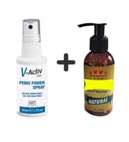 V-Active Penis Power 50ml spray For Men Erkeklere Özel Sprey + Erotik Masaj Yağı