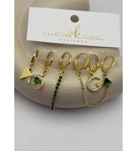 Vip 6'lı Gold Küpe - 25-vip170