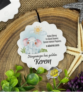 7cm Özel Baskılı Magnet Uv Baskılı - Sevimli Fil 1