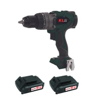 Klpro KLDM18BHX-20 18V/2.0Ah. 150Nm Kömürsüz Çift Akülü Şarjlı Darbeli Matkap (Yeşil)