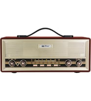 Bluetooth Destekli Taşınabilir Radyo - FM/AM/SW Frekans, USB/TF Kart Girişli, 2x8W Hoparlör, Şarjlı ve Kablolu Kullanım 35cm x 14cm PX-630BT (PX-630BT - Kahverengi)