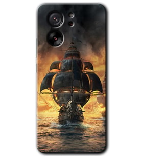 Xiaomi Mi 13T Pro Kılıf HD Desen Baskılı Arka Kapak - Siyah İnci