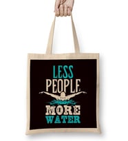 Less People Water More Sports Swimming Pool Swimmer Swim Bez Çanta Uzun Saplı