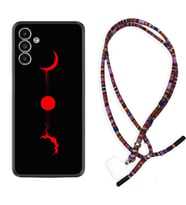 Samsung A23 A31 A32 A50 A51 A52 A53 A70 Kılıf Boyun Asklı Rasta Silikon Red Moon 1710