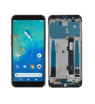 General Mobile GM8 ile Uyumlu Lcd Ekran Dokunmatik Çıtalı (Siyah)