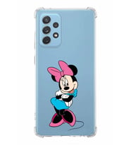 Samsung Galaxy A72  Köşe Korumalı Antişok Kapak Minnie Mouse Tasarımlı Şeffaf  Kılıf
