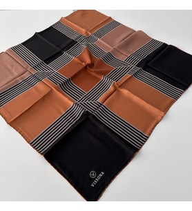 Vissona Twill İpek Eşarp Açık Kahve IPK4108