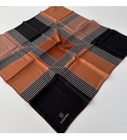Vissona Twill İpek Eşarp Açık Kahve IPK4108
