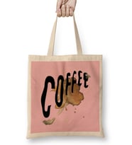 Funny Coffee Drinks Art Lover Gift Quote Bez Çanta Uzun Saplı
