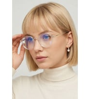Cortina Mavi Işık Korumalı Metal Saplı Şeffaf Unisex Ekran Gözlüğü