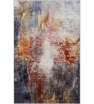 Eliana Home Baskılı, Yıkanabilir Kaymaz Taban Salon Halısı LNA0270 100x150 cm (Kırmızı)